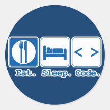 eat sleep code (html) stickers