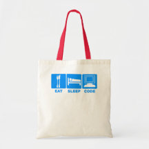 Eat Sleep Code Totes Canvas Bags