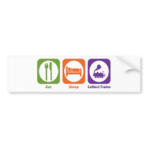Eat Sleep Collect Trains bumper stickers by 1000suns Eat Sleep Collect Trains bumper stickers