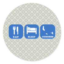 Eat Sleep Comoros Round Sticker