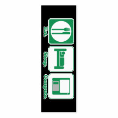 eat sleep computer (green) bookmark business card templates
