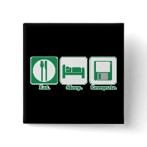 eat sleep computer (green) buttons by geekme eat sleep computer (green) buttons