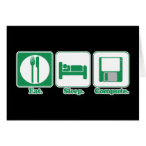 eat sleep computer (green) cards by geekme eat sleep computer (green) cards