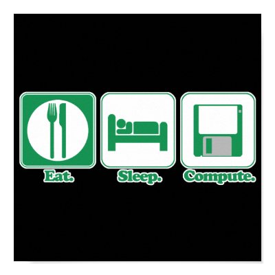 eat sleep computer (green) posters by geekme