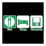 eat sleep computer (green) posters