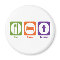 Eat Sleep Cosplay magnets by 1000suns Eat Sleep Cosplay magnets