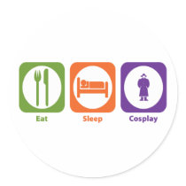 Eat Sleep Cosplay stickers