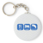 Eat Sleep Costa Rica Keychain