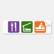 Eat Sleep Crewing Bumper Stickers