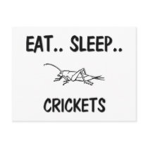 Eat Sleep CRICKETS postcards
