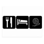 Eat, Sleep, Crochet Postcard