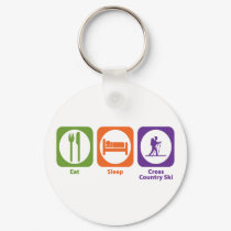 Eat Sleep Cross Country Ski keychains