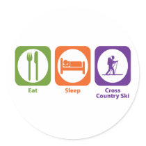 Eat Sleep Cross Country Ski stickers