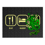 Eat - Sleep - Cthulhu Postcard