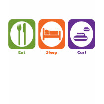 Eat Sleep Curl t-shirts by 1000suns Eat Sleep Curl t-shirts