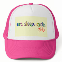 eat sleep cycle Bicycle Rider Gifts Trucker Hat