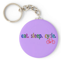 eat sleep cycle Bicycle Rider Gifts Keychain