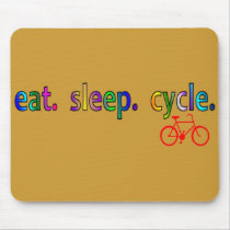 eat sleep cycle Bicycle Rider Gifts Mouse Mats