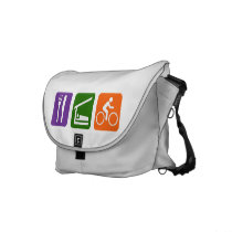 Eat Sleep Cycling Messenger Bags