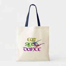 EAT SLEEP DANCE CANVAS BAG