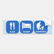 Eat Sleep Denmark Bumper Sticker