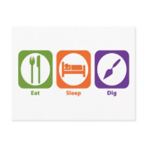 Eat Sleep Dig Post Card
