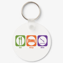 Eat Sleep Dive keychains by 1000suns Eat Sleep Dive keychains