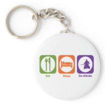 Eat Sleep Do Aikido Keychain