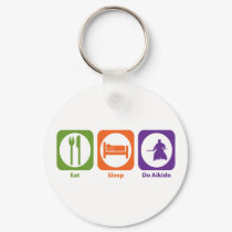 Eat Sleep Do Aikido keychains