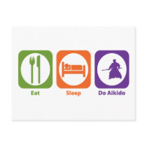 Eat Sleep Do Aikido Postcard