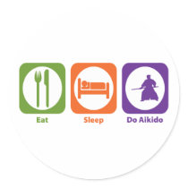 Eat Sleep Do Aikido stickers