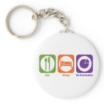 Eat Sleep Do Economics Keychains