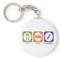 Eat Sleep Do Genetics Keychains