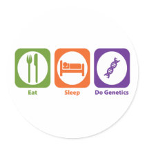 Eat Sleep Do Genetics Round Sticker