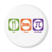 Eat Sleep Do Math Fridge Magnets