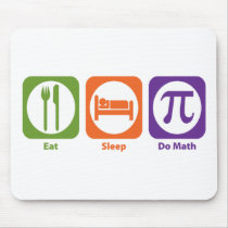 Eat Sleep Do Math mousepads