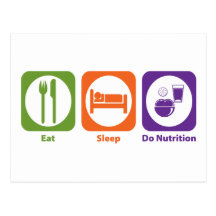 Eat Sleep Do Nutrition Postcards