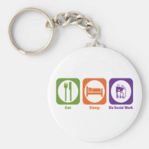 Eat Sleep Do Social Work Key Chain