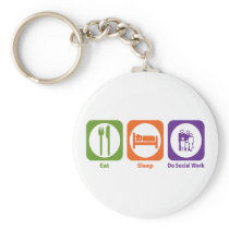 Eat Sleep Do Social Work Key Chain