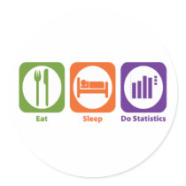 Eat Sleep Do Statistics Stickers