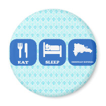Eat Sleep Dominican Republic Refrigerator Magnet