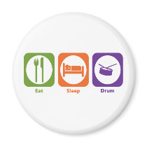 Eat Sleep Drum Magnet