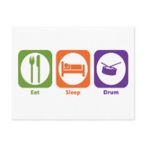 Eat Sleep Drum Post Card