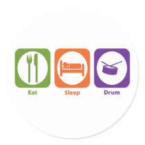 Eat Sleep Drum stickers