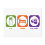 Eat Sleep Eat Sushi Post Cards