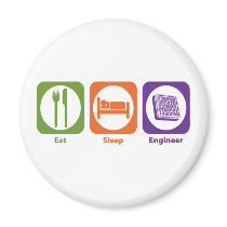Eat Sleep Engineer magnets