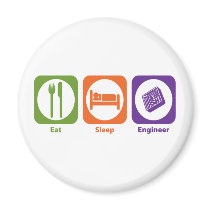 Eat Sleep Engineer Fridge Magnet