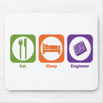 Eat Sleep Engineer Mouse Mats