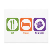 Eat Sleep Engineer Post Card