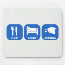 Eat Sleep Estonia Mouse Pads